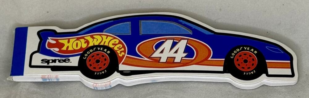 1990s Hot Wheels Kyle Petty #44 Die-Cut Novelty Notebook NASCAR Stock Car Favor